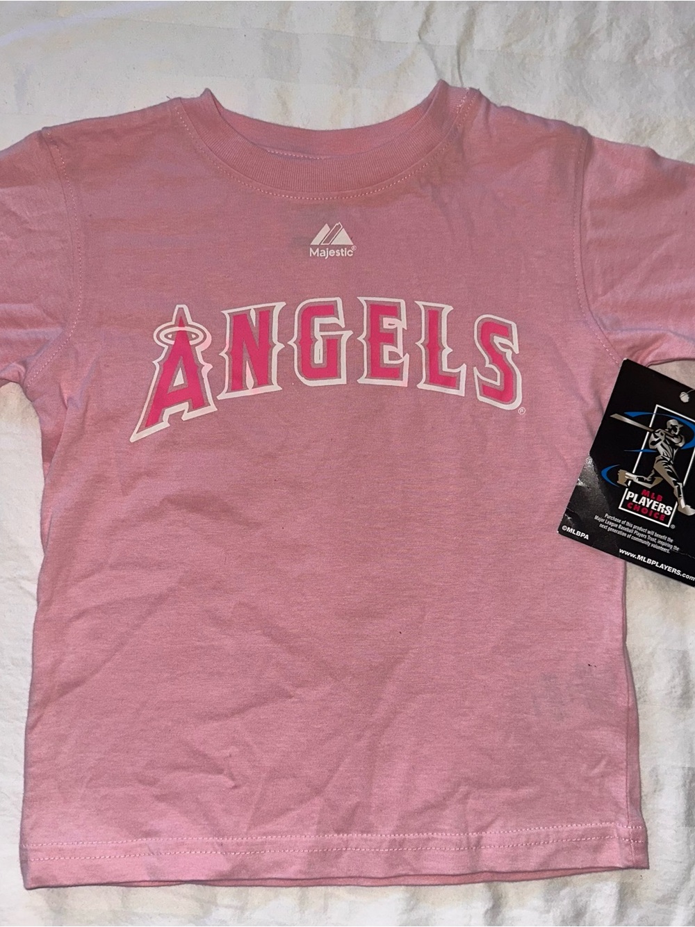 Majestic Pink Angels Kids Short Sleeve Tee